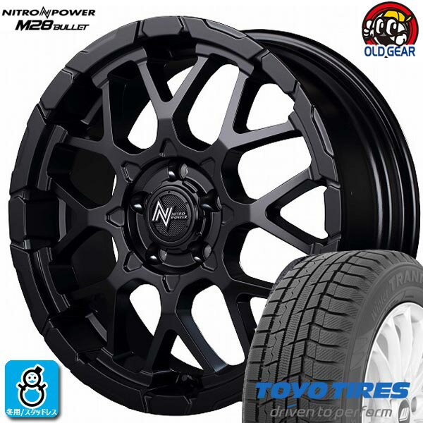 限定特価【2023〜2024年製】215/70R16 100Qトーヨー ウィンタートランパス TX新品 スタッドレスタイヤ ホイール4本セットNITRO POWER M28 バレットS16インチ 7.0J 5H114.3セミグロスブラック組込み済 バランス調整済 taiya