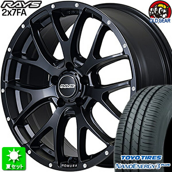 215/40R18 トーヨータイヤ ナノエナジー 3 プラス 新品サマータイヤ ホイール 4本セット レイズ ホムラ 2×7FA セミグロスブラック (BOL) 18インチ 5H114.3 組込み済 バランス調整済 taiya