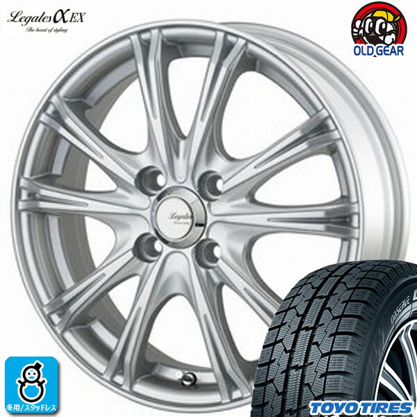 【2022～2023年製】155/65R13 75Qトーヨー オブザーブ ガリット ギズTOYO OBSERVE GARIT GIZ新品 スタッドレスタイヤ ホイール4本セット5ZIGEN リーガレス α EX13インチ 4.0J 4H100シルバー組込み済 バランス調整済
