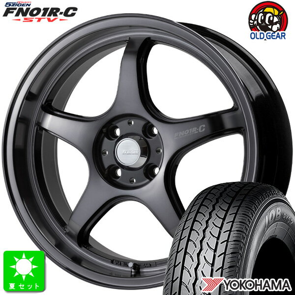 145/80R12 80/78(145R12 6PR)ヨコハマ JOB RY52新品 サマータイヤ ホイール4本セット5ZIGEN FN01R-C STV12インチ 4.00B 4H100ダーククリア組込み済 バランス調整済 taiya