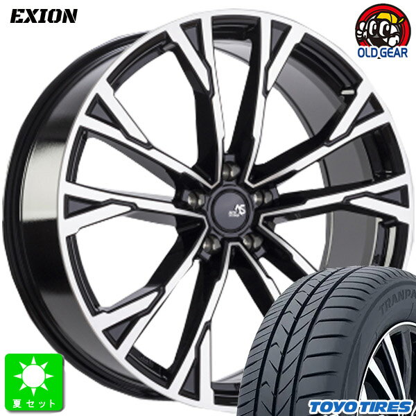 235/50R18トーヨー トランパス mp7新品 サマータイヤ ホイール4本セット阿部商会 AUTO STRADA EXION エクシオン18インチ 8.0J 5H114.3グロスブラックマシニング組込み済 バランス調整済 taiya
