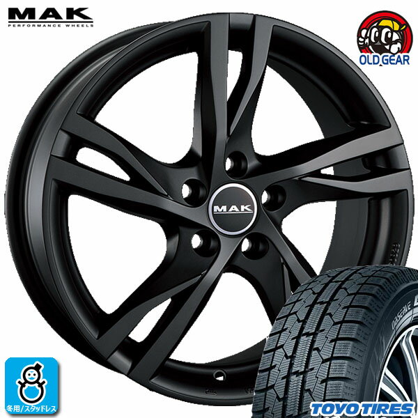 限定特価【2020〜2021年製】225/50R17 94Q トーヨー ガリット GIZTOYO GARIT GIZ新品 スタッドレスタイヤ ホイール4本セットMAK ストックホルム17インチ 7.0J +50 5H108マットチタン組込み済 バランス調整済 taiya