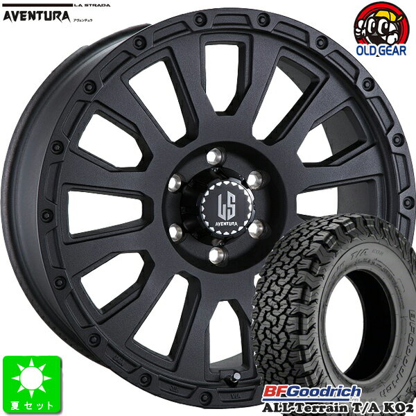 LT285/55R20 117/114T LRD RBLBF Goodrich All-Terrain T/A KO2ブラックレター新品 サマータイヤ ホイール4本セットラ・ストラーダ アヴェンチュラ20インチ 8.5J 6H139.7リンクルブラック taiya