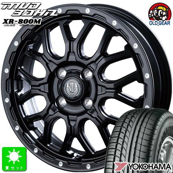 165/55R14C 95/93Nヨコハマ パラダ PARADA PA03新品 サマータイヤ ホイール4本セットインターミラノ マッドバーン XR-800M 14インチ 4.5J 4H100MBK/PP組込み済 バランス調整済 taiya