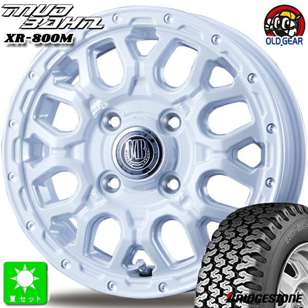 145/80R12 80/78(145R12 6PR)ブリヂストン BRIDGESTONE RD-604V新品 サマータイヤ ホイール4本セットインターミラノ マッドバーン XR-800M12インチ 4.00B 4H100PWH/PP組込み済 バランス調整済 taiya