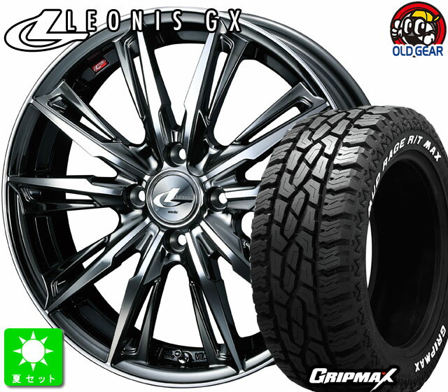 215/65R16GRIPMAX MUD Rage R/T MAXホワイトレター新品 サマータイヤホイール 4本セットウェッズ レオニス GX16インチ 6.0J 4H100BMCMCライズ ロッキー taiya
