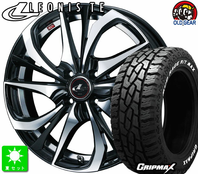 215/70R16GRIPMAX MUD Rage R/T MAXホワイトレター新品 サマータイヤホイール 4本セットウェッズ レオニス TE16インチ 6.0J 4H100PBMCライズ ロッキー taiya