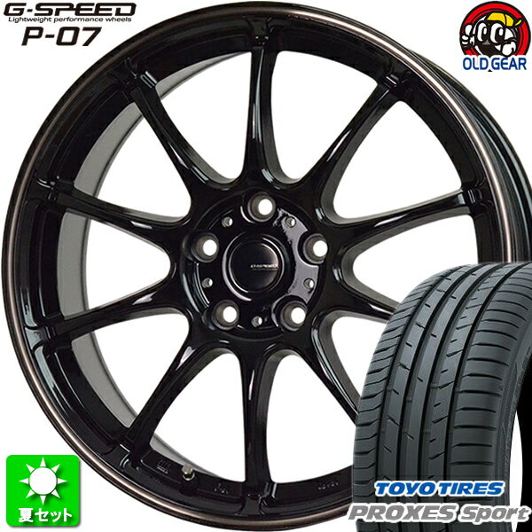 215/40R18 トーヨータイヤ プロクセス スポーツ 新品サマータイヤ ホイール 4本セット ホットスタッフ Gスピード P-07 ブラック＆ブロンズクリア(BK/BR) 18インチ 5H114.3 組込み済 バランス調整済 taiya