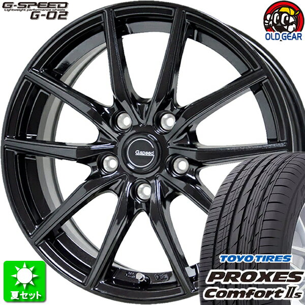 215/45R17 トーヨータイヤ プロクセス コンフォート2S 新品サマータイヤ ホイール 4本セット ホットスタッフ Gスピード G-02 メタリックブラック(MBK) 17インチ 5H114.3 組込み済 バランス調整済 taiya