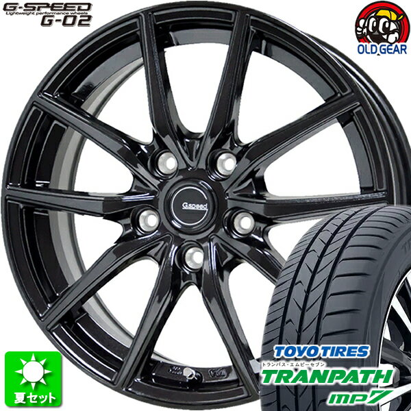 205/60R16 トーヨータイヤ トランパス MP7 新品サマータイヤ ホイール 4本セット ホットスタッフ Gスピード G-02 メタリックブラック(MBK) 16インチ 5H114.3 組込み済 バランス調整済 taiya