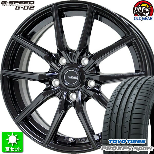 215/40R18 トーヨータイヤ プロクセス スポーツ 新品サマータイヤ ホイール 4本セット ホットスタッフ Gスピード G-02 メタリックブラック(MBK) 18インチ 5H114.3 組込み済 バランス調整済 taiya