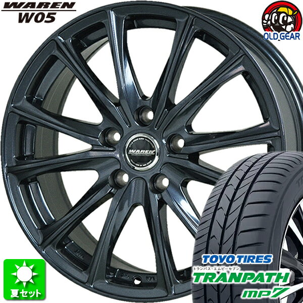 215/60R16 トーヨータイヤ トランパス MP7 新品サマータイヤ ホイール 4本セット ホットスタッフ ヴァーレン W05 ガンメタリック(GM) 16インチ 5H114.3 組込み済 バランス調整済 taiya