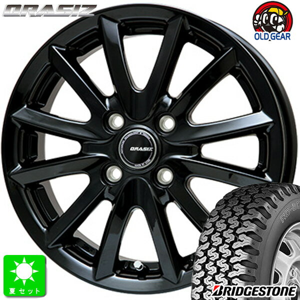 145R13 6PR(145/80R13 82/80)ブリヂストン BRIDGESTONE RD-604V新品 サマータイヤ ホイール4本セットKITジャパン クレイシズ VS613インチ 4.0J 4H100グロッシーブラック組込み済 バランス調整済 taiya