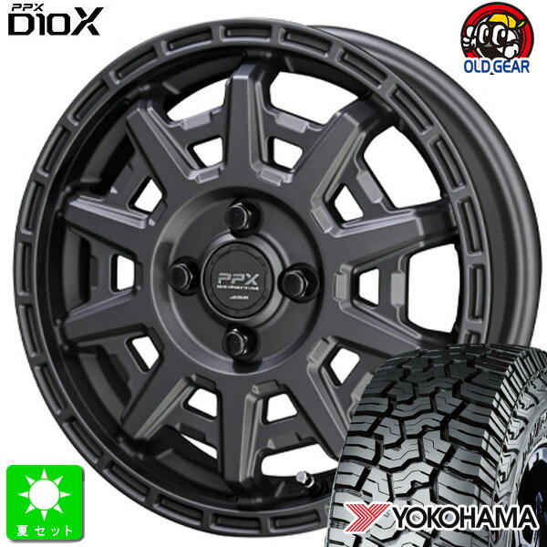 LT165/65R14 81/78Qヨコハマ ジオランダー X-AT G016新品 サマータイヤ ホイール4本セット共豊 PPX D10X 14インチ 4.5J 4H100マットダークガンメタリック組込み済 バランス調整済 taiya