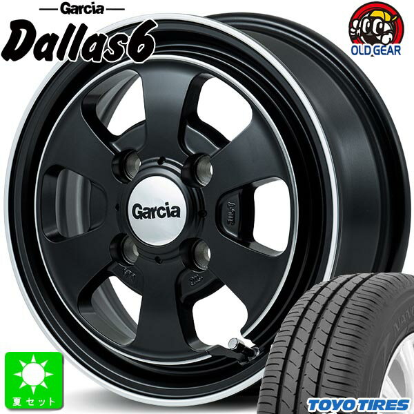 165/55R14トーヨー ナノエナジー 3新品 サマータイヤ ホイール4本セットMID ガルシア Dallas6 14インチ 4.5J 4H100セミグロスブラック/デュアルポリッシュ組込み済 バランス調整済 taiya