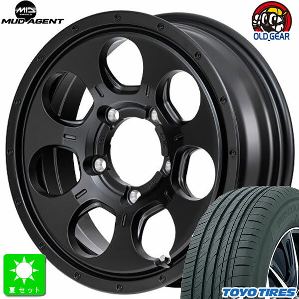 175/80R16 91Sトーヨー プロクセス CL1 SUV新品 サマータイヤ ホイール4本セットロードマックス マッドエージェント16インチ 5.5J 5H139.7グロスブラック組込み済 バランス調整済 taiya