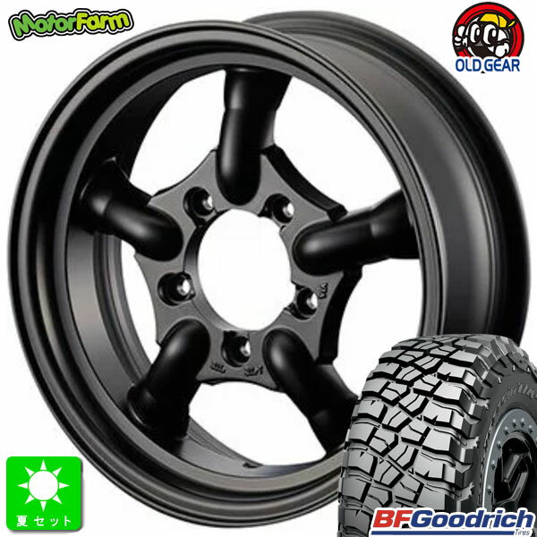 LT225/75R16 115/112QBF Goodrich Mud-Terrain T/A KM3新品 サマータイヤ ホイール4本セットモーターファーム FARM J-TRAD16インチ 5.5J 5H139.7マットブラック組込み済 バランス調整済 taiya