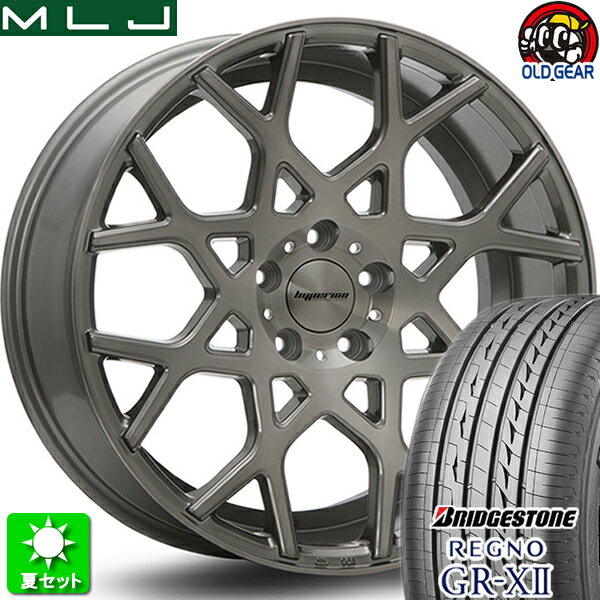 245/40R20 ブリヂストン レグノ GR-X2 新品サマータイヤ ホイール 4本セット MLJ ハイペリオン CVZ チタンブラッシュ 20インチ 5H114.3 組込み済 バランス調整済 taiya