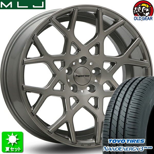 225/35R19 トーヨータイヤ ナノエナジー 3 プラス 新品サマータイヤ ホイール 4本セット MLJ ハイペリオン CVZ チタンブラッシュ 19インチ 5H114.3 組込み済 バランス調整済 taiya