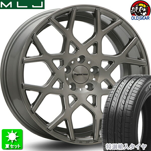 245/40R20 特選輸入タイヤ 新品サマータイヤ ホイール 4本セット MLJ ハイペリオン CVZ チタンブラッシュ 20インチ 5H114.3 組込み済 バランス調整済 taiya