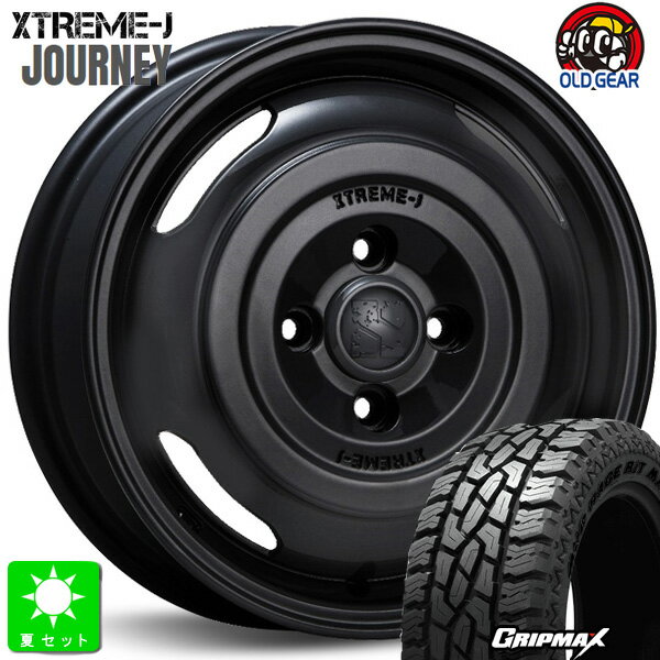 155/65R14グリップマックス MudRage R/T MAX新品 サマータイヤ ホイール4本セットMLJ XTREME-J JOURNEY ジャーニー14インチ 4.5J 4H100サテンブラック組込み済 バランス調整済 taiya