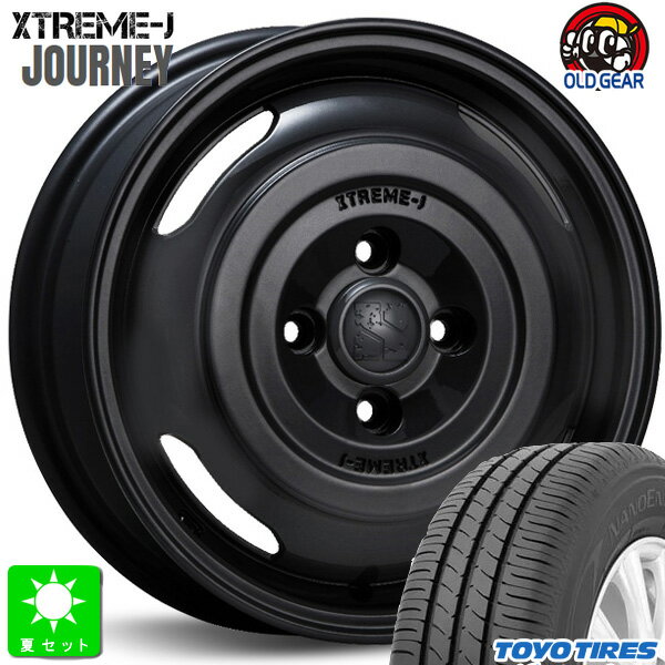 165/55R14 72Vトーヨー TOYO ナノエナジー3新品 サマータイヤ ホイール4本セットMLJ XTREME-J JOURNEY ジャーニー14インチ 4.5J 4H100サテンブラック組込み済 バランス調整済 taiya