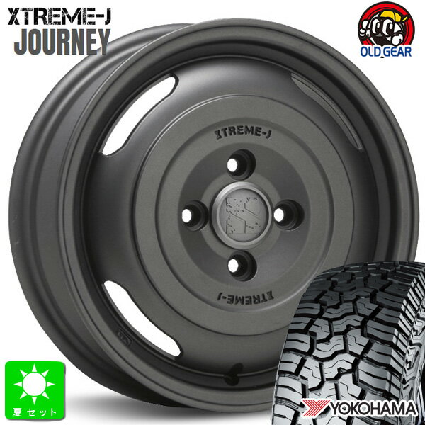 LT165/65R14 81/78Qヨコハマ ジオランダー X-AT G016新品 サマータイヤ ホイール4本セットMLJ XTREME-J JOURNEY ジャーニー14インチ 4.5J 4H100ガンブラック組込み済 バランス調整済 taiya