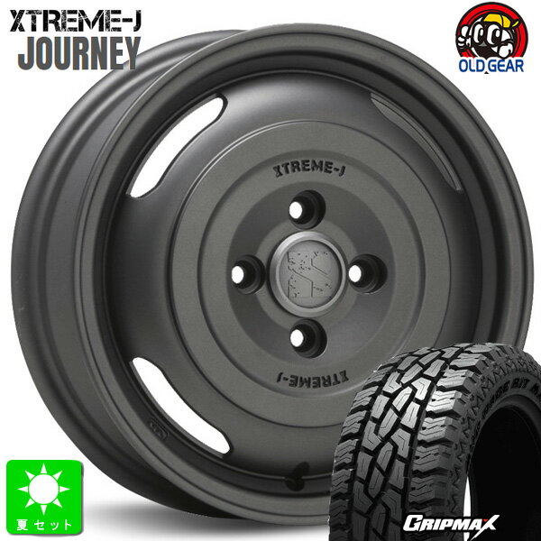 155/65R14グリップマックス MudRage R/T MAX新品 サマータイヤ ホイール4本セットMLJ XTREME-J JOURNEY ジャーニー14インチ 4.5J 4H100ガンブラック組込み済 バランス調整済 taiya