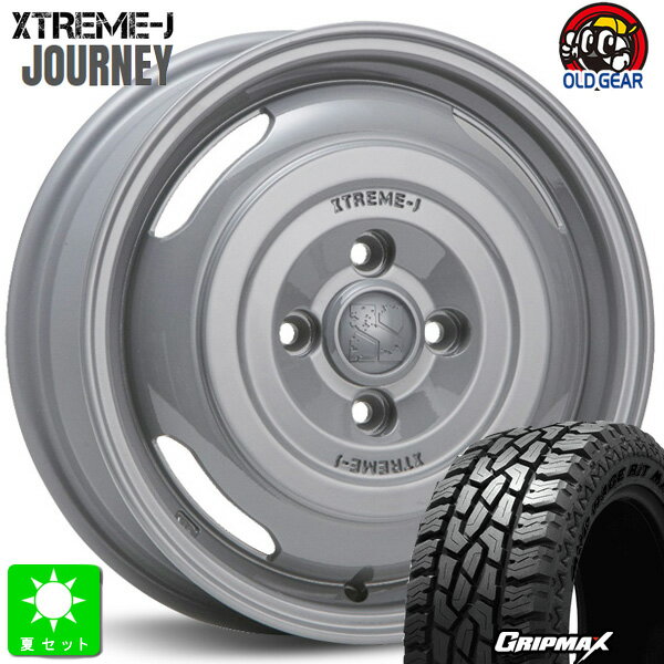 155/65R14グリップマックス MudRage R/T MAX新品 サマータイヤ ホイール4本セットMLJ XTREME-J JOURNEY ジャーニー14インチ 4.5J 4H100セメントグレー組込み済 バランス調整済 taiya