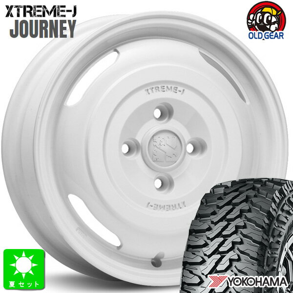 145/80R12 80/78(145R12 6PR)ヨコハマ ジオランダー M/T G003新品 サマータイヤ ホイール4本セットMLJ XTRME-J JOURNEY ジャーニー12インチ 4H100グロスホワイト組込み済 バランス調整済 taiya