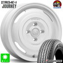 145/80R12 80/78(145R12 6PR)ブリヂストン BRIDGESTONE K370新品 サマータイヤ ホイール4本セットMLJ XTRME-J JOURNEY ジャーニー12インチ 4H100グロスホワイト組込み済 バランス調整済 taiya