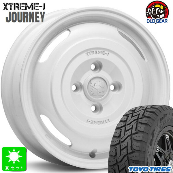 145/80R12 80/78(145R12 6PR)トーヨー オープンカントリー R/T新品 サマータイヤ ホイール4本セットMLJ XTRME-J JOURNEY ジャーニー12インチ 4H100グロスホワイト組込み済 バランス調整済 taiya