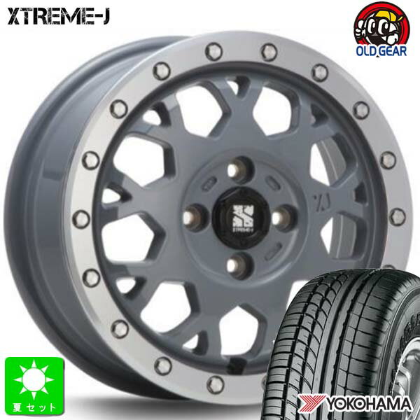 165/55R14C 95/93Nヨコハマ パラダ PARADA PA03新品 サマータイヤ ホイール4本セットMLJ XTREME-J エクストリームJ XJ04 14インチ 4.5J 4H100セメントグレーマシーンド組込み済 バランス調整済 taiya