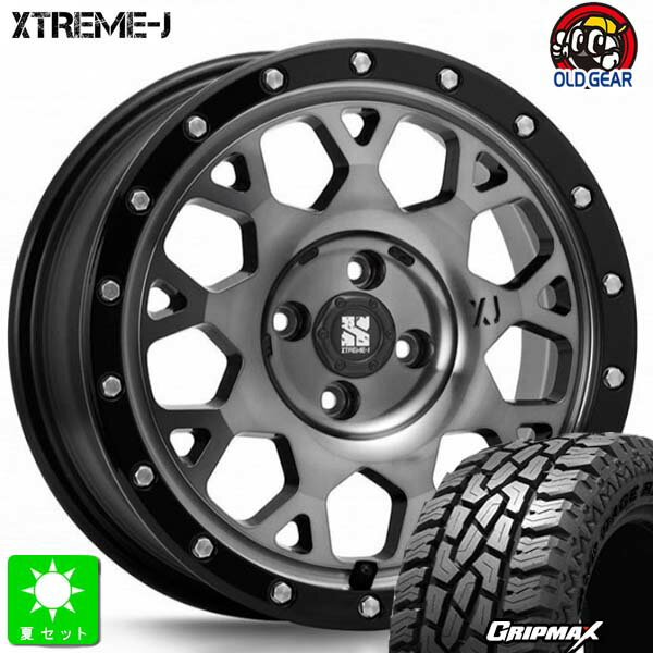 155/65R14グリップマックス MudRage R/T MAX新品 サマータイヤ ホイール4本セットMLJ XTREME-J エクストリームJ XJ04 14インチ 4.5J 4H100GBK/SC組込み済 バランス調整済 taiya