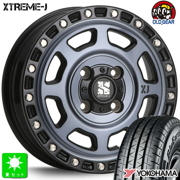 165R13 6PR(165/80R13 90/88)ヨコハマ BlueEarth Van RY55B新品 サマータイヤ ホイール4本セットMLJ XTREME-J XJ0713インチ 4.0J 4H100グロスブラックマシンインディゴ組込み済 バランス調整済 taiya