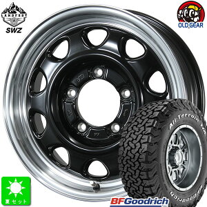 225/75R16 115/112S LRE RWLBF Goodrich All-Terrain T/A KO2 ホワイトレター新品 サマータイヤ ホイール4本セットトピー ランドフット SWZ 16インチ 5.5J 5H139.7グロスブラックリムポリッシュ taiya