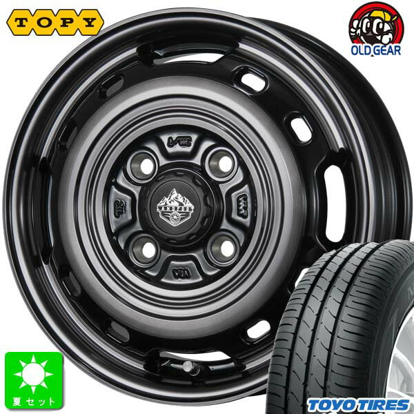 155/65R14トーヨー TOYO ナノエナジー3新品 サマータイヤ ホイール4本セットトピー ランドフット TOPY LANDFOOT XFG 14インチ 4.5J 4H100SC/P組込み済 バランス調整済 taiya