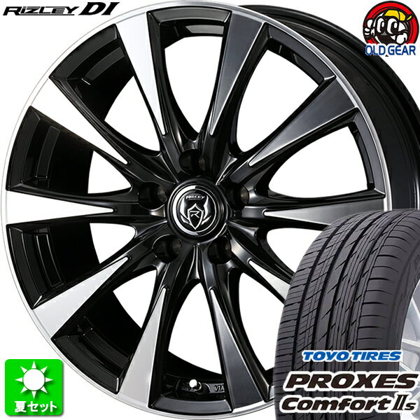 225/40R18 トーヨータイヤ プロクセス コンフォート2S 新品サマータイヤ ホイール 4本セット ウェッズ ライツレー DI ブラックポリッシュ 18インチ 5H114.3 組込み済 バランス調整済 taiya