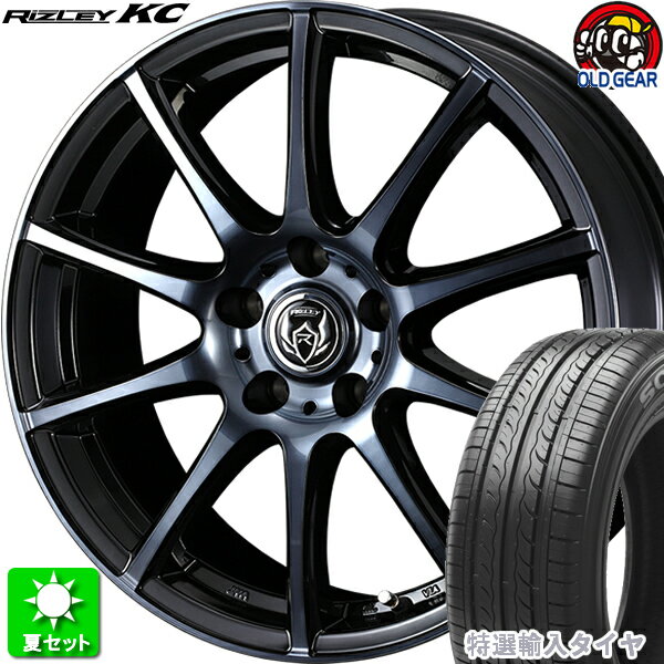 215/45R17 特選輸入タイヤ 新品サマータイヤ ホイール 4本セット ウェッズ ライツレー KC ブラックポリッシュBC 17インチ 5H114.3 組込み済 バランス調整済 taiya