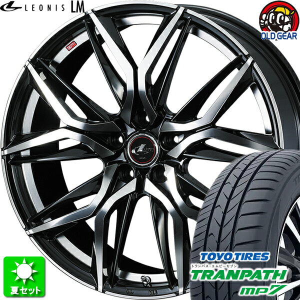 215/60R16 トーヨータイヤ トランパス MP7 新品サマータイヤ ホイール 4本セット ウェッズ レオニス LM PBMC 16インチ 5H114.3 組込み済 バランス調整済 taiya