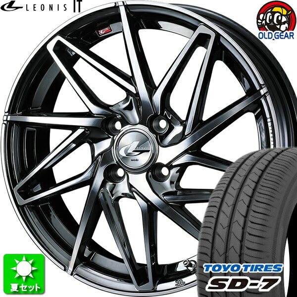 215/40R17 トーヨータイヤ SD-7 新品サマータイヤ ホイール 4本セット ウェッズ レオニス IT BMCMC (ブラックメタルコート/ミラーカット) 17インチ 4H100 組込み済 バランス調整済 taiya