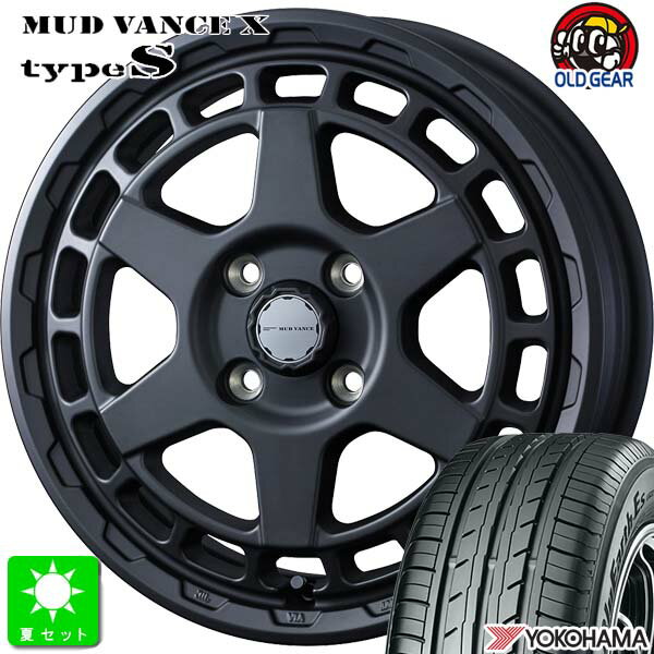 165/60R14ヨコハマ ブルーアースES ES32新品 サマータイヤ ホイール4本セットウェッズ マッドヴァンス X タイプS 14インチ 4.5J 4H100フルマットブラック組込み済 バランス調整済 taiya