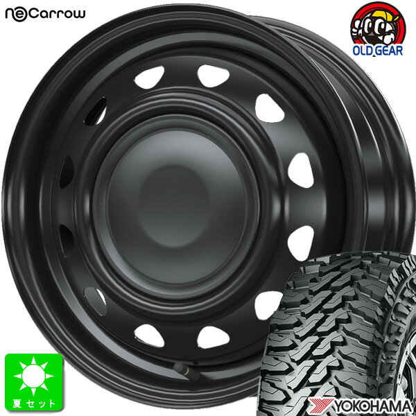 限定特価 145/80R12 80/78(145R12 6PR)ヨコハマ ジオランダー M/T G003新品 サマータイヤ ホイール4本セットウェッズ Weds ネオキャロ12インチ 3.50B 4H100セミマットブラック組込み済 バランス調整済 taiya