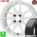 195/40R17 特選輸入タイヤ 新品サマータイヤ ホイール 4本セット ワーク エモーション CR 極 ホワイト (WHT) 17インチ 4H100 組込み済 バランス調整済 taiya
