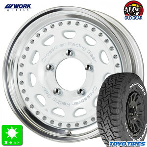 【5本セット】225/70R16トーヨー オープンカントリー R/T ホワイトレター新品 サマータイヤ ホイールWORK CRAG ガルバトレ16インチ 5.5J 5H139.7ホワイト(WHT) 組込み済 バランス調整済 taiya