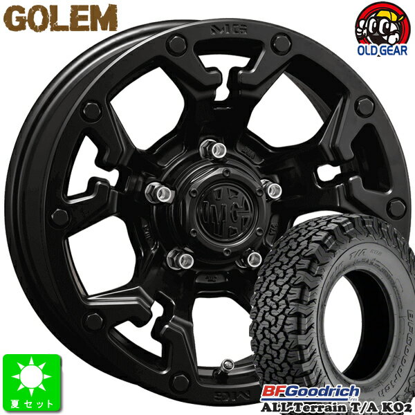 LT225/65R17 107/103SLRD RBBF Goodrich All-Terrain T/A KO2ブラックレター新品 サマータイヤ ホイール4本セットクリムソン MG GOLEM17インチ 7.0J 5H114.3マットブラック taiya