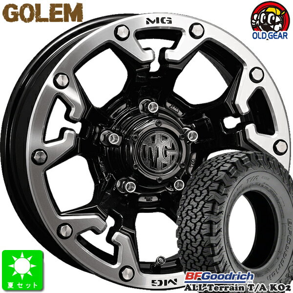 LT225/65R17 107/103SLRD RBBF Goodrich All-Terrain T/A KO2ブラックレター新品 サマータイヤ ホイール4本セットクリムソン MG GOLEM17インチ 7.0J 5H114.3ブラックマシニング/LIP taiya