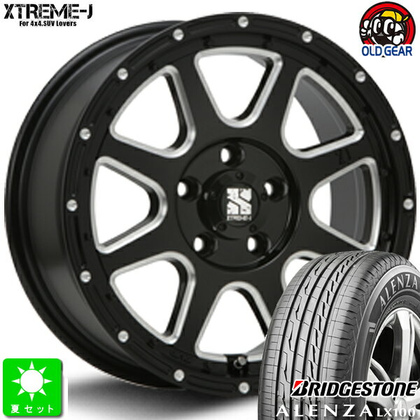 225/65R17ブリヂストン アレンザ LX100新品 サマータイヤ ホイール4本セットMLJ XTREME-J17インチ 7.5J 5H114.3グロスブラックミルド taiya