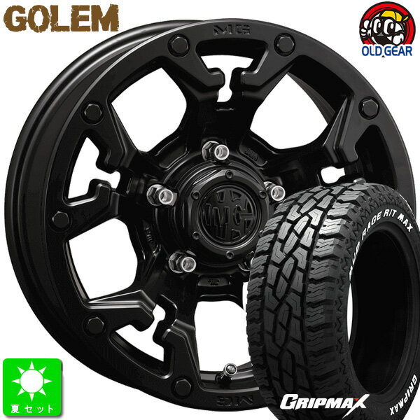 225/65R17GRIPMAX Mud Rage R/T MAXホワイトレター新品 サマータイヤ ホイール4本セットクリムソン MG GOLEM17インチ 7.0J 5H114.3マットブラック taiya