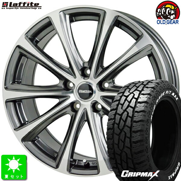 225/65R17GRIPMAX Mud Rage R/T MAXホワイトレター新品 サマータイヤ ホイール4本セットラフィットLE-0417インチ 7.0J 5H114.3GM/P taiya